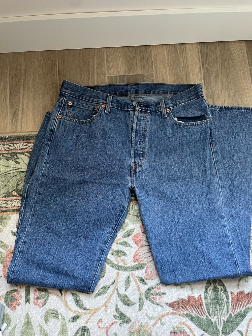 Levi's Men's 501 Dark Blue Straight-Leg Jeans